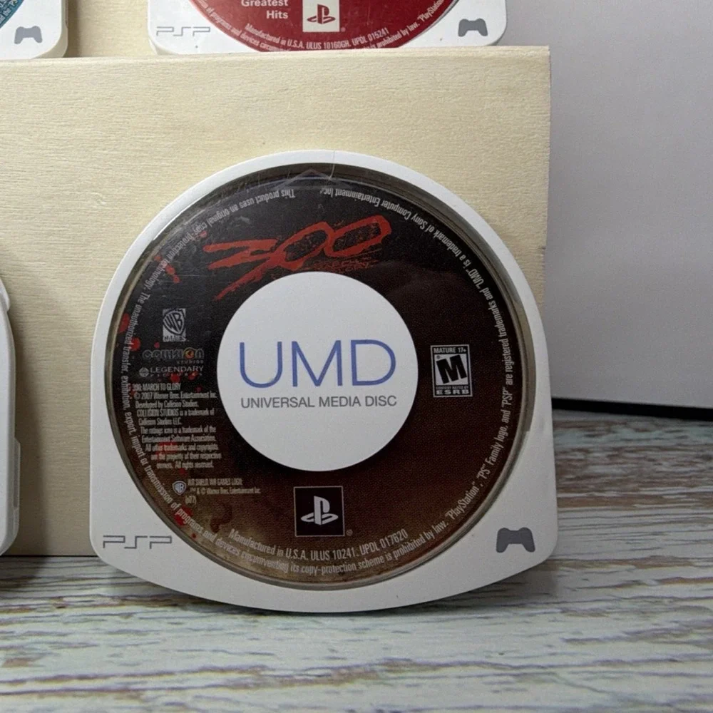 Sony PSP UMD Game Lot: ATV, GTA Vice City, Brave Story & 300 - Very Clean T&W